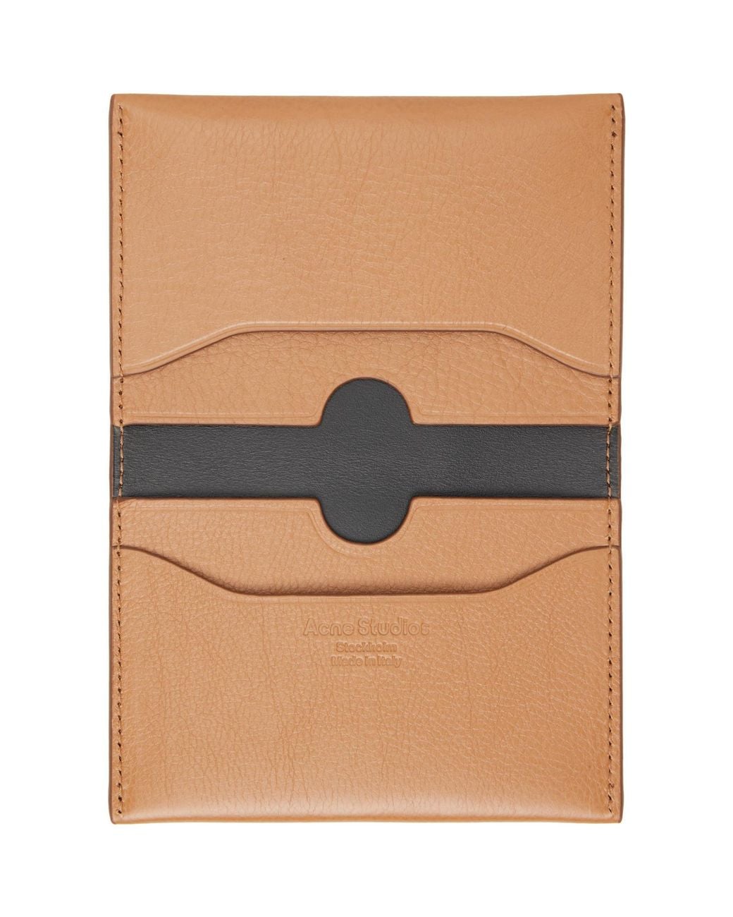 Acne Natural Folded Leather Wallet for men
