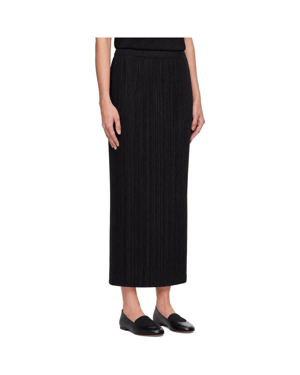 Pleats Please Issey Miyake Black Thicker Bottoms Maxi Skirt