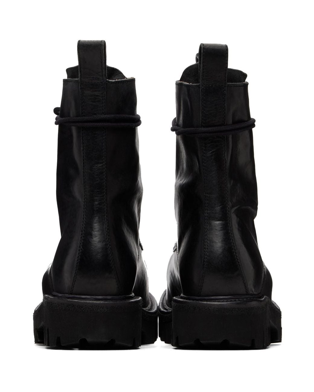 A Diciannoveventitre Black Octa Combat Boots for men