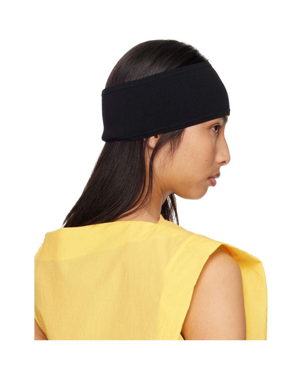 Totême Black Compact Knit Headband