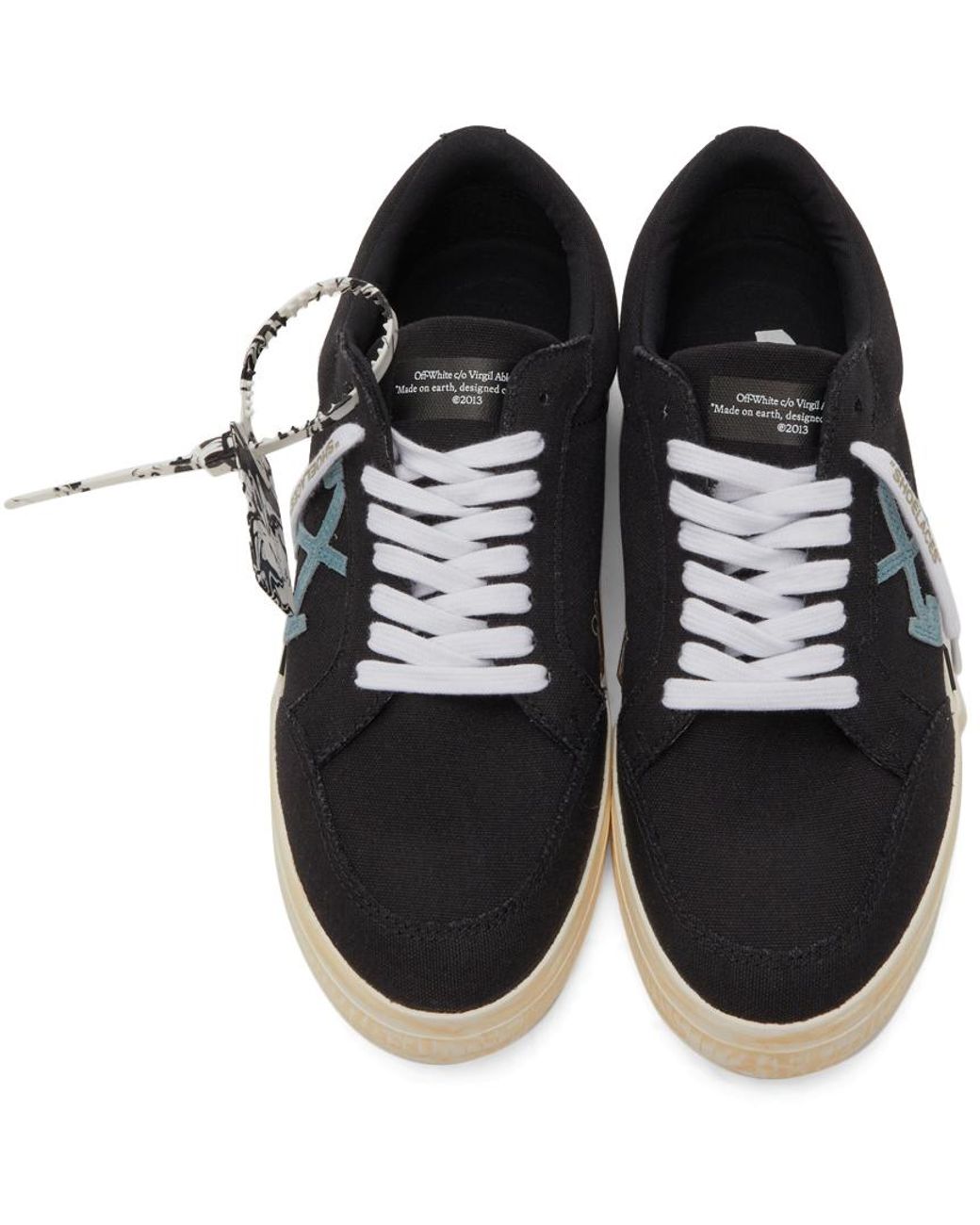 - Save 61% Womens Trainers Off-White c/o Virgil Abloh Trainers Off-White c/o Virgil Abloh Denim Low Vulcanized Eco Canvas Sneaker in White Black White 