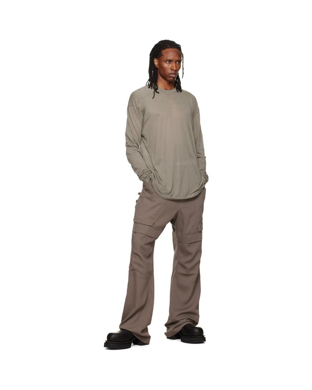 Rick Owens Brown Tower Rick S Jumbo L/S T-Shirt for men