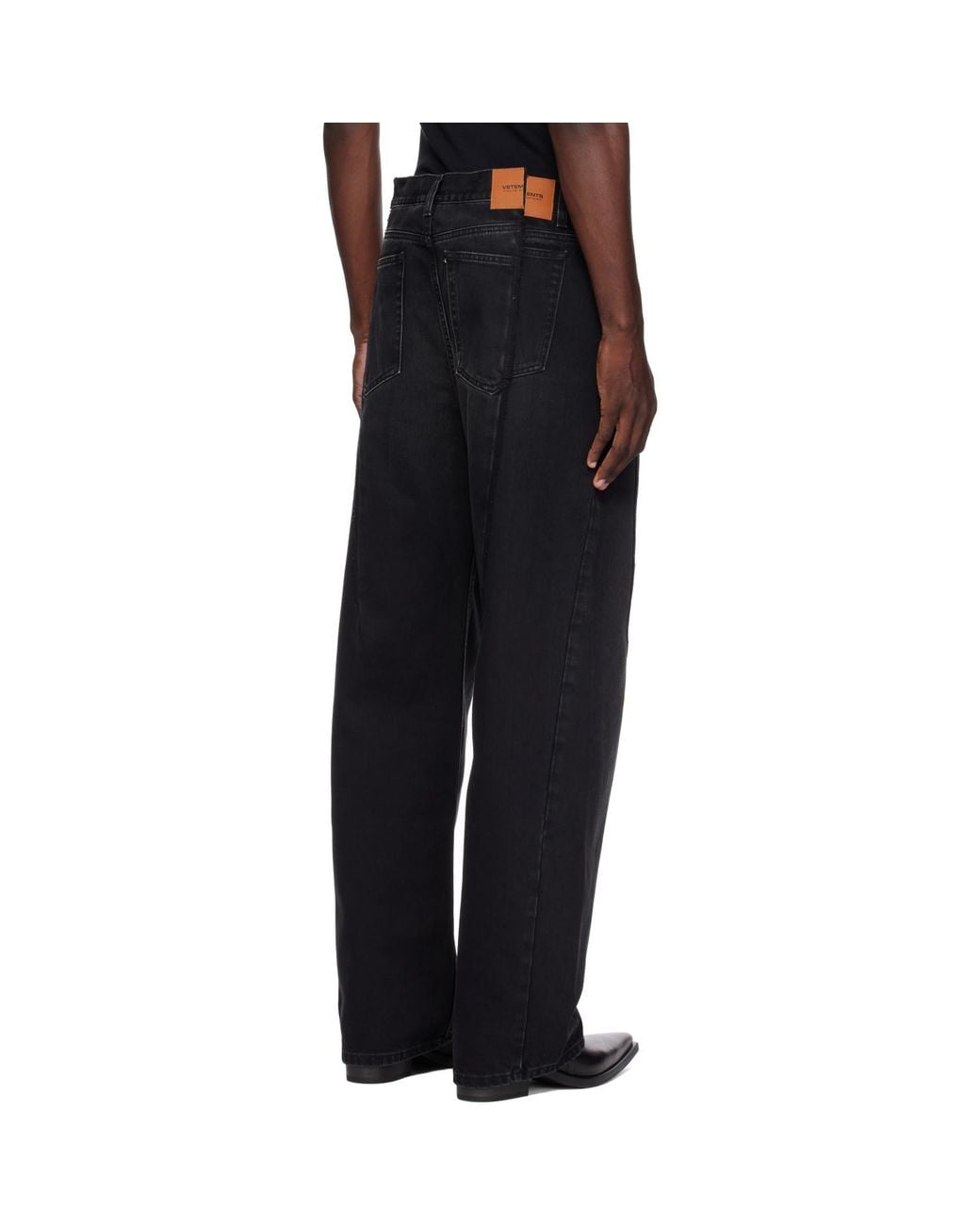 Vetements Black Pinched Cut-Up Jeans for men