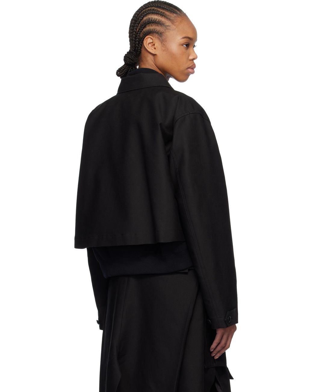 sacai wtaps Cotton Back Satin Jacket 2 黒 SACAI WTAPS Cotton Back Satin Jacket 2 M - メルカリ