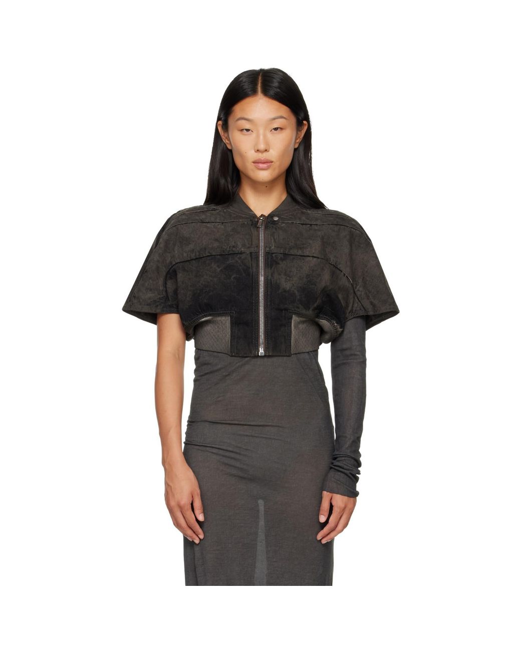 Rick Owens Black Tower Tatlin Bomber Jacket