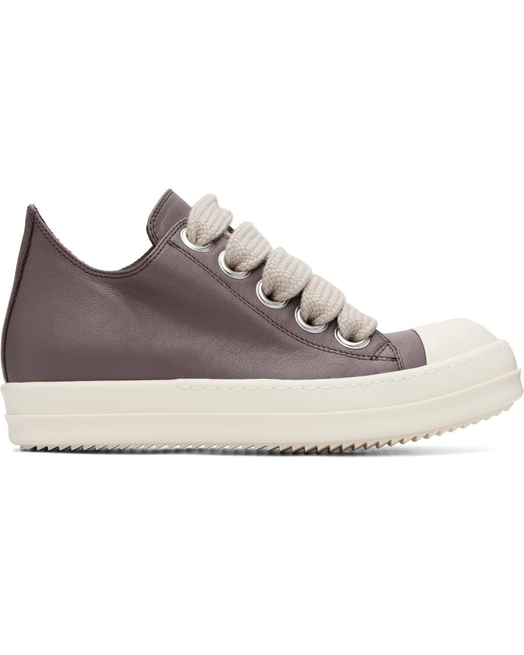 Rick Owens Gray Taupe Tower Jumbolace Low Sneaks Sneakers for men