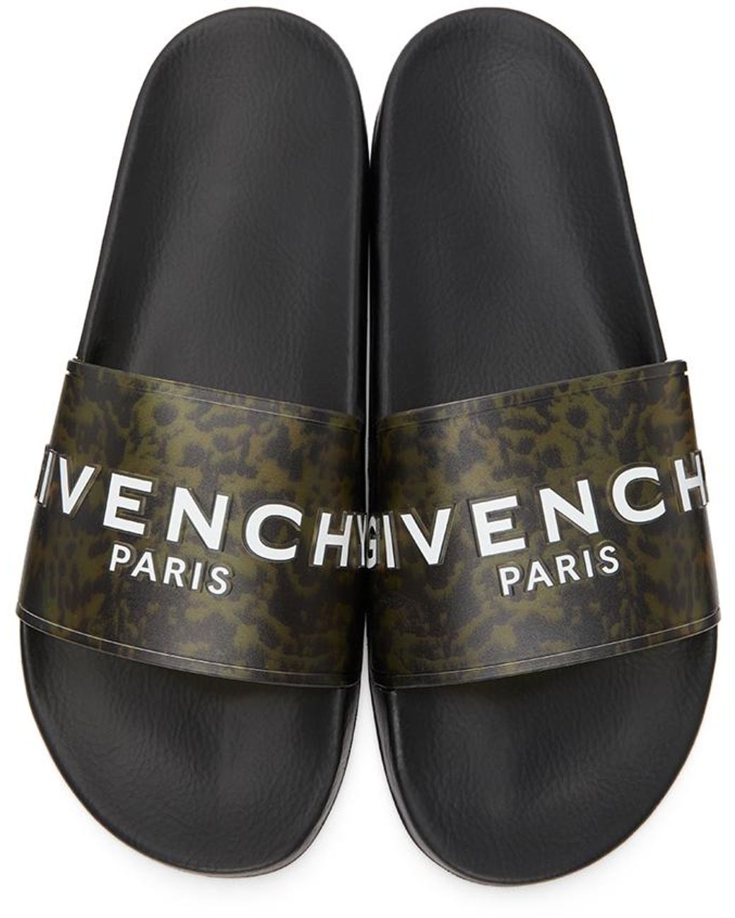 Givenchy Marble 'paris' Flat Sandals in Black for Men | Lyst UK