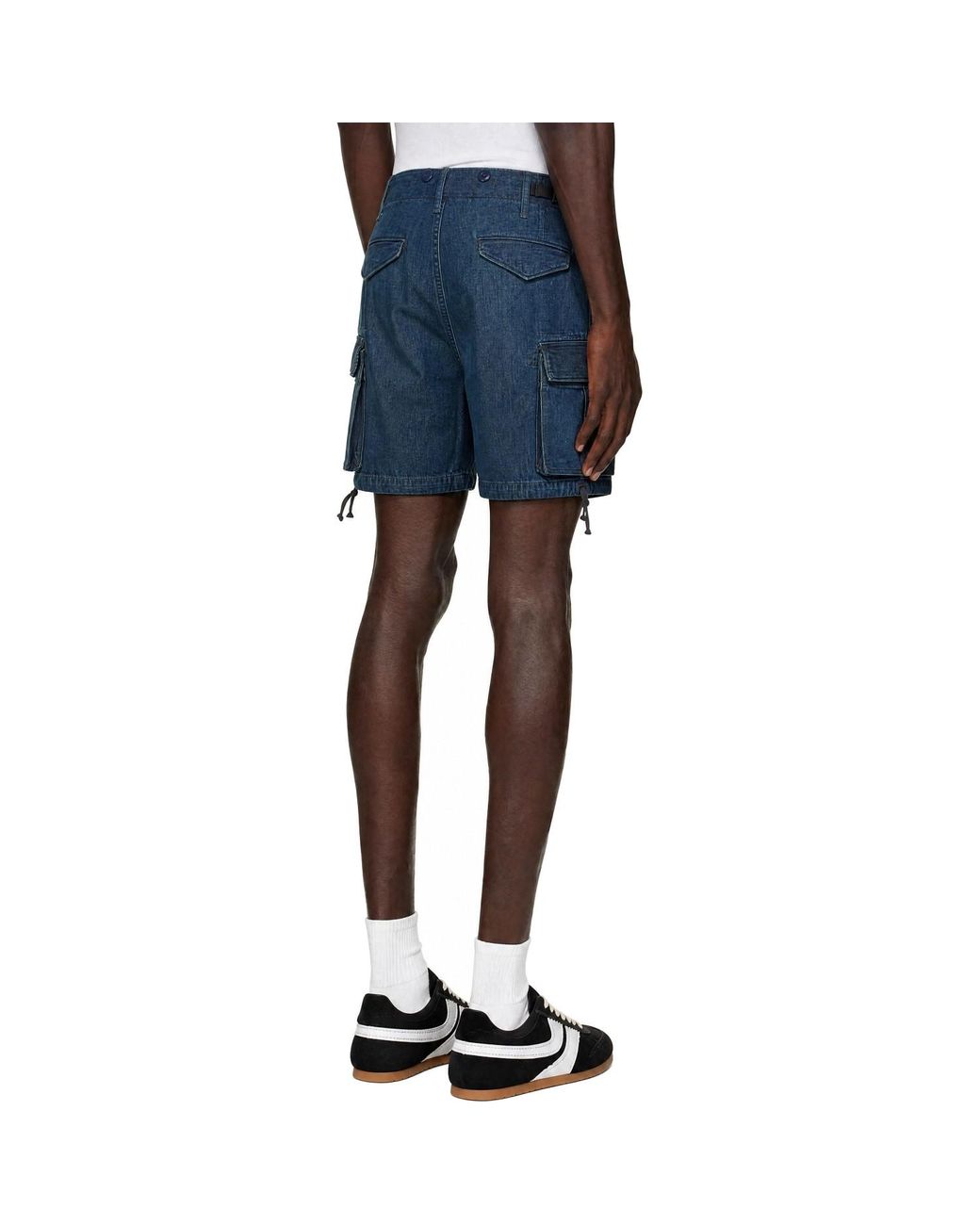RRL Blue Cargo Denim Shorts for men