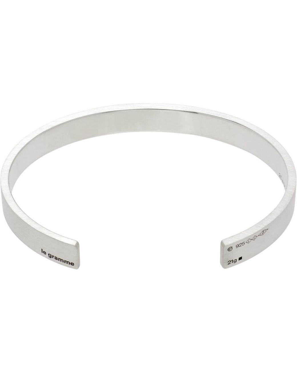 Le Gramme Black Ribbon '21G' Bracelet for men