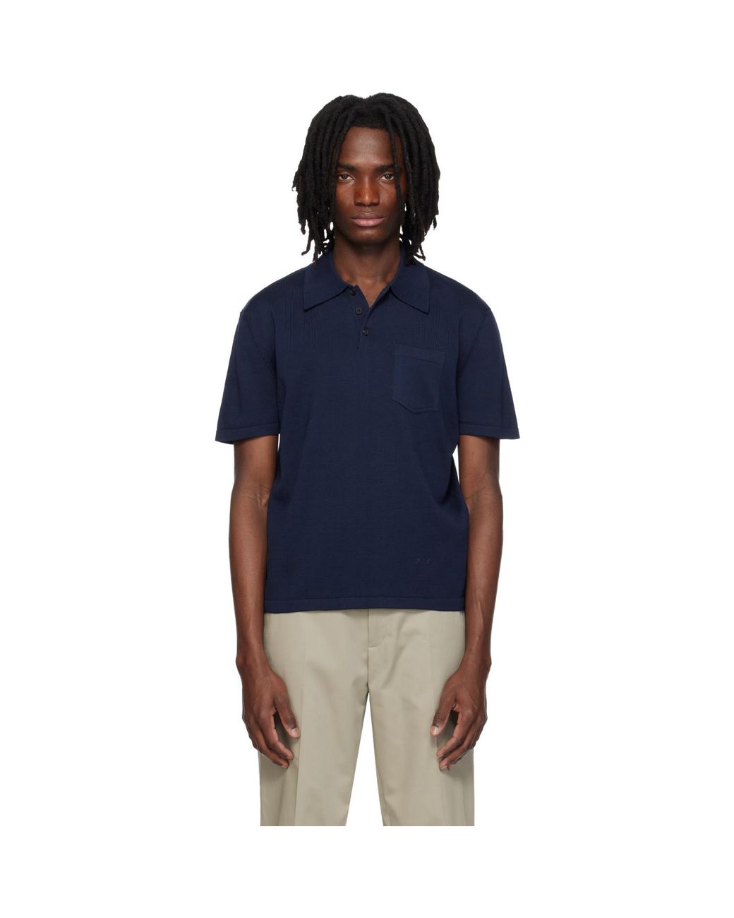 A.P.C. Blue Colin Polo for men