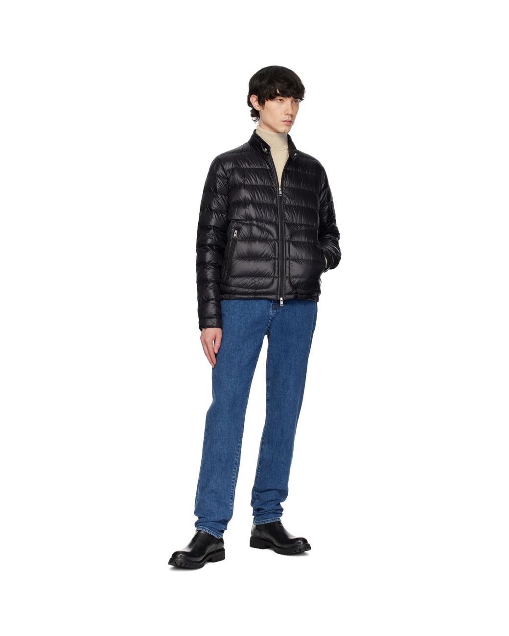 Moncler Black Acorus Short Down Jacket for men
