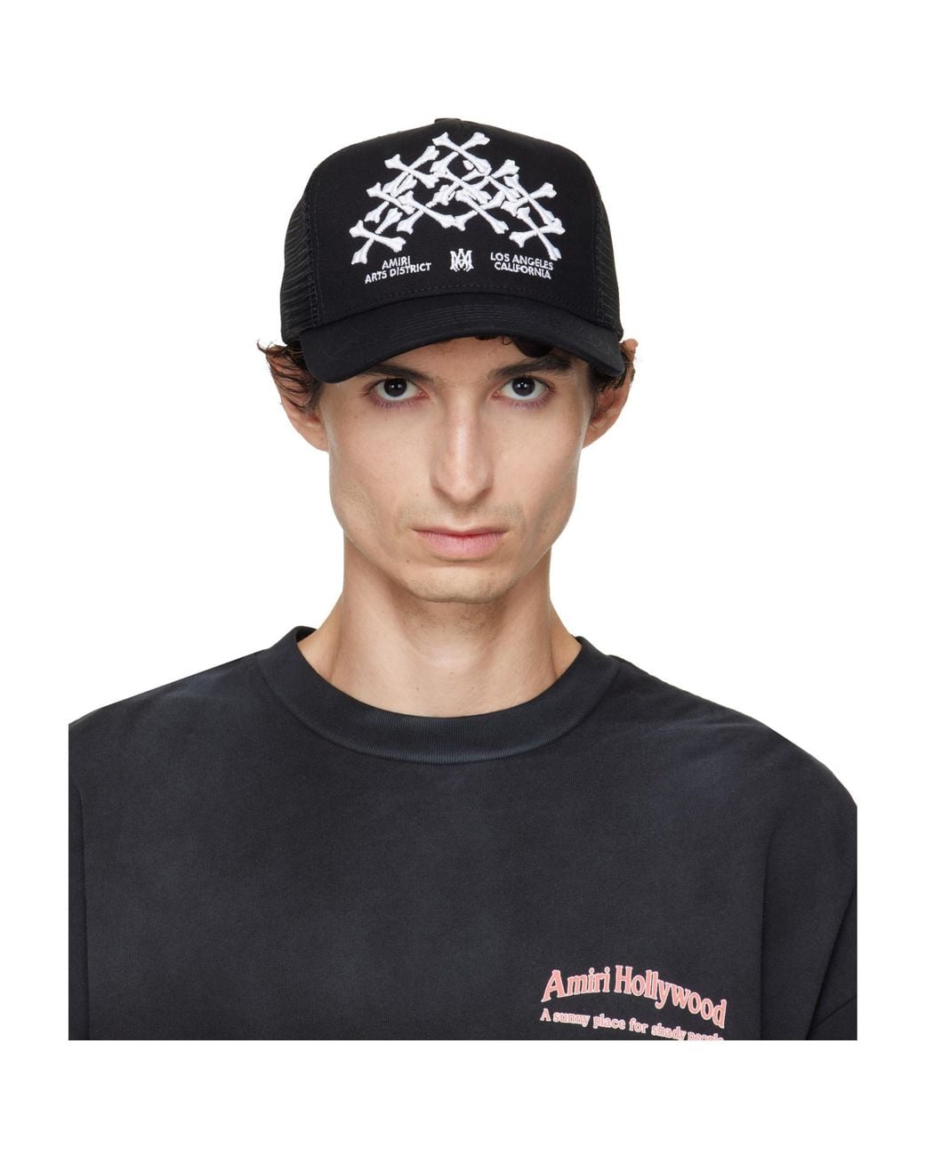 Amiri Blue Bones Stacked Trucker Cap for men