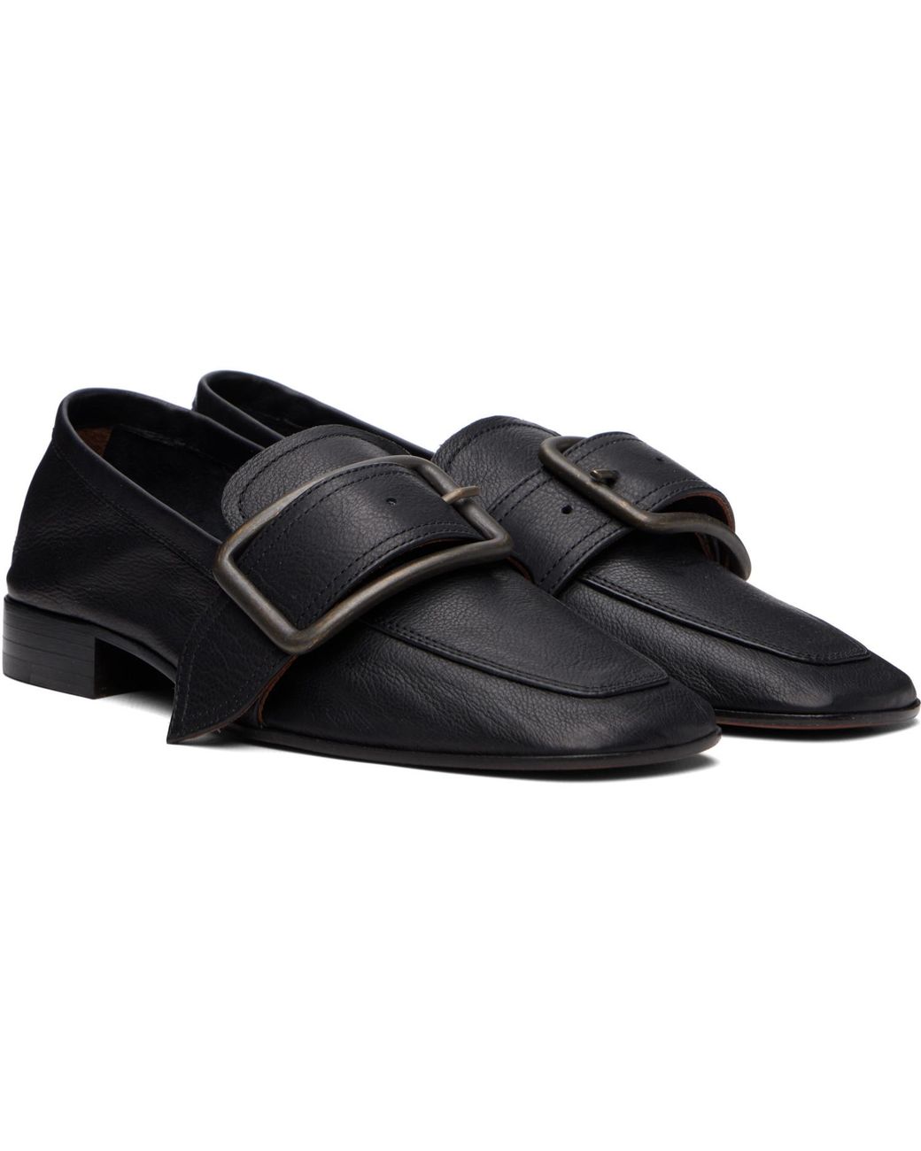 Dries Van Noten Black Buckle Loafers