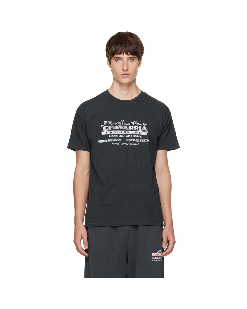 Willy Chavarria Black 'Chavarria Licensed Designs' Easy T-Shirt for men