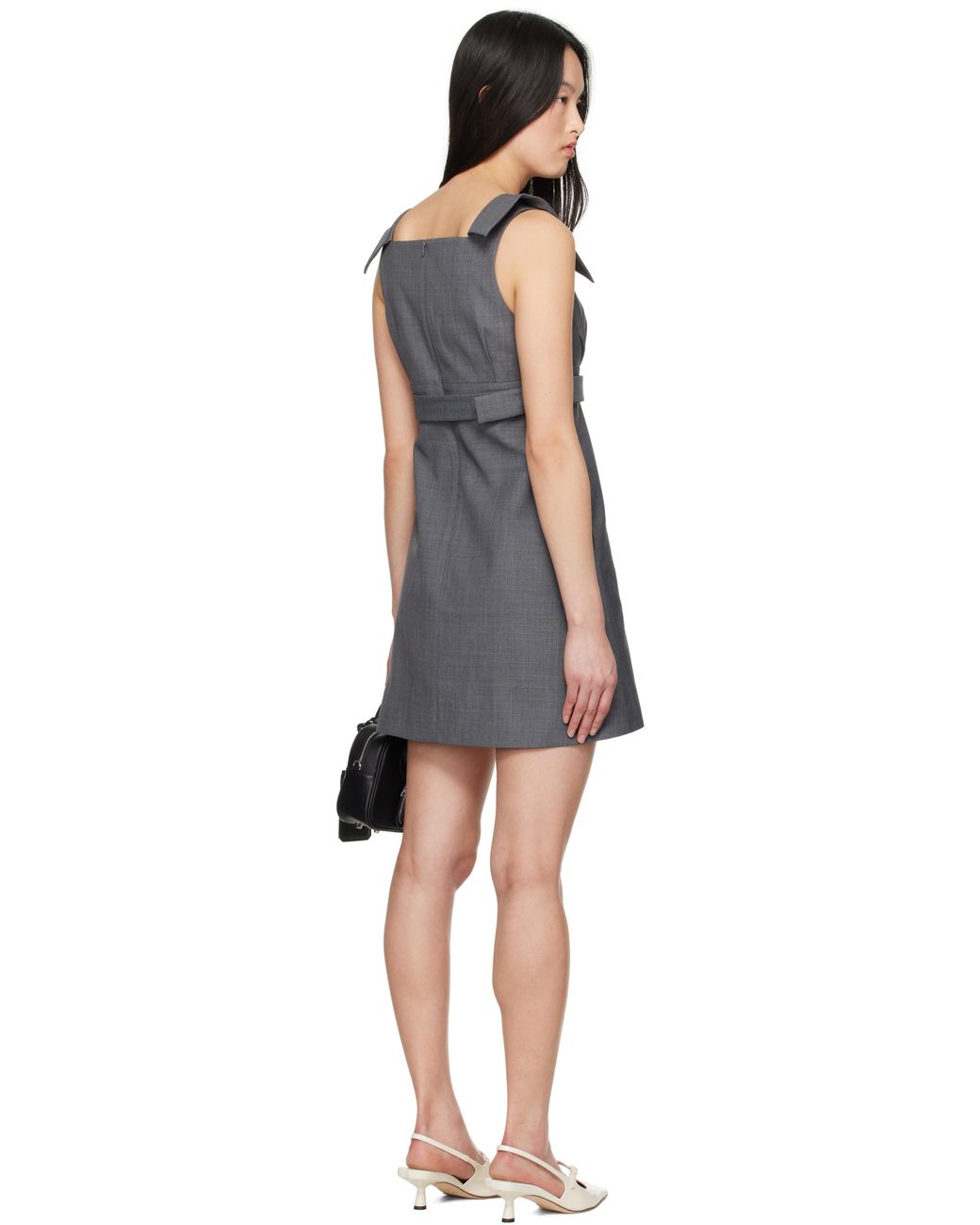 ShuShu/Tong Black A-Line Lapel Minidress