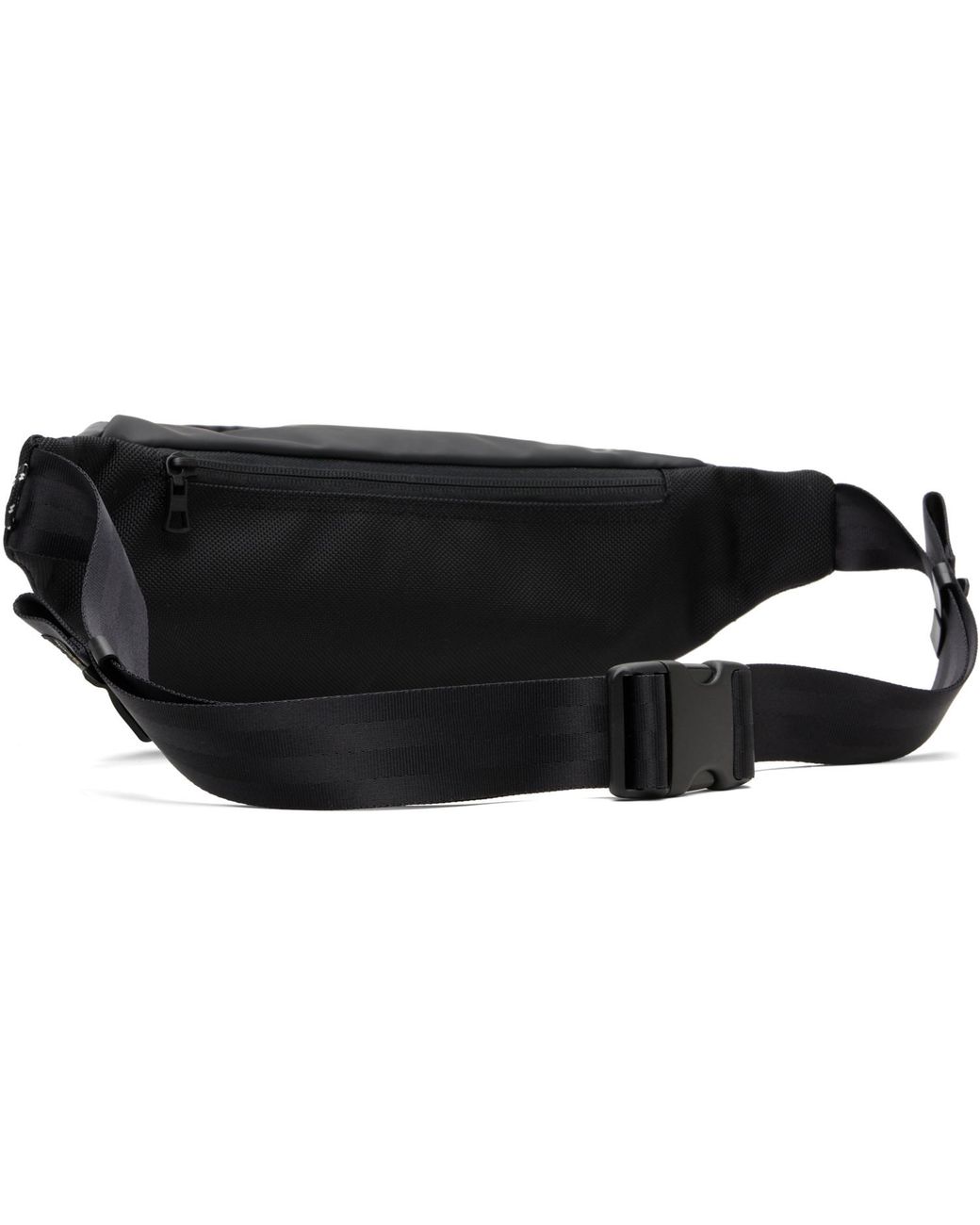 Master Piece Black Slick Waist Belt Bag for men
