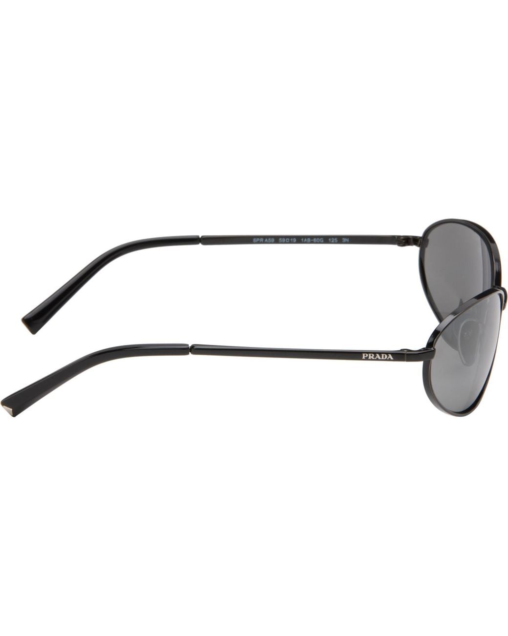 Prada Gray Logo Sunglasses for men