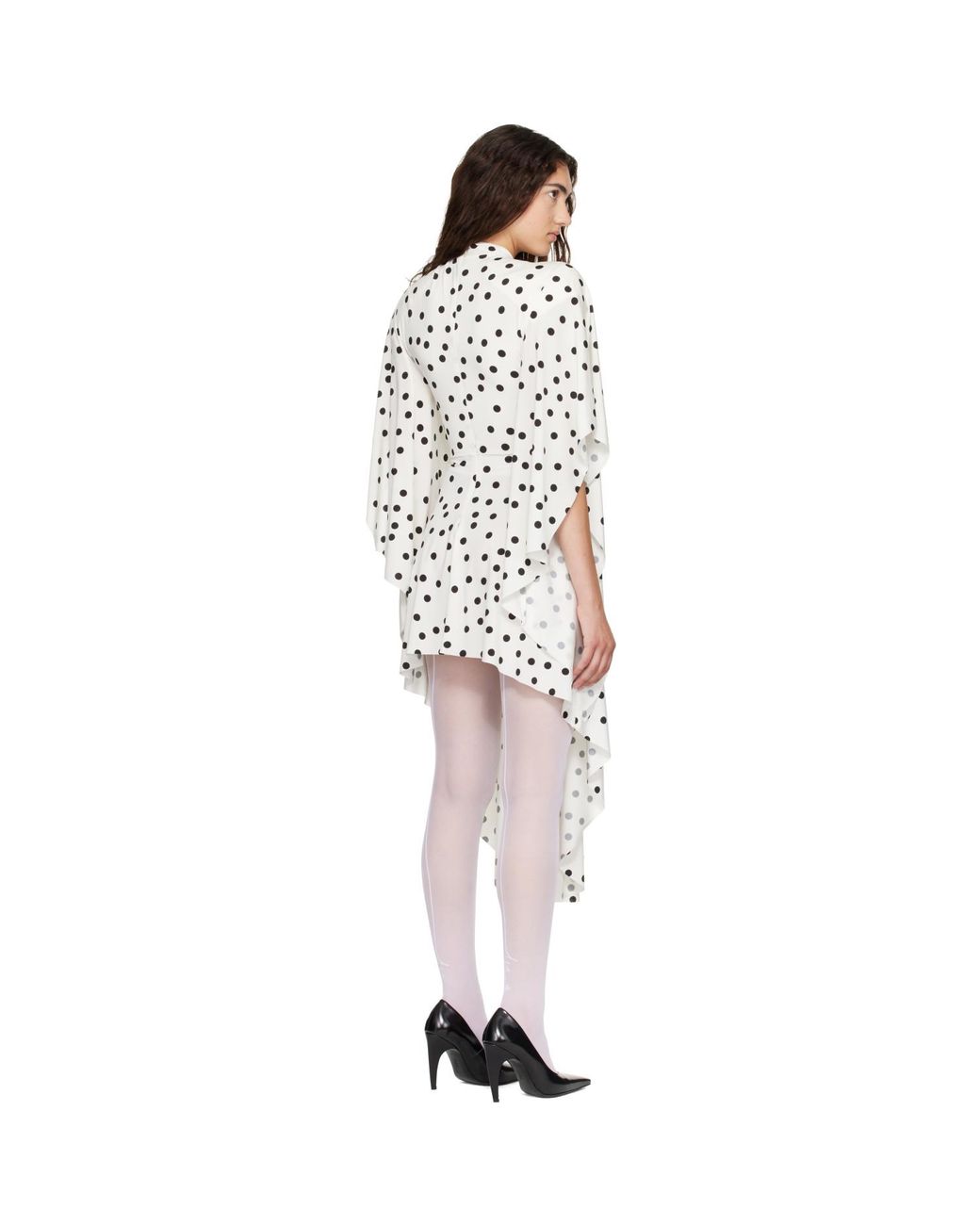 Vetements White Round Shoulder Midi Dress
