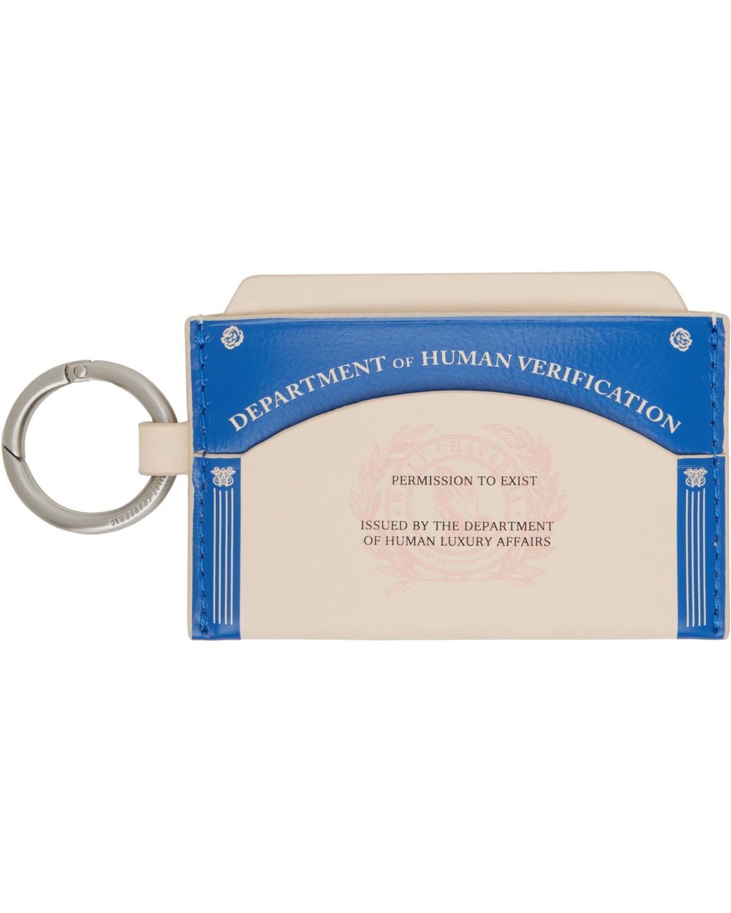 Willy Chavarria Blue Off- 'Human Verification' Card Holder for men