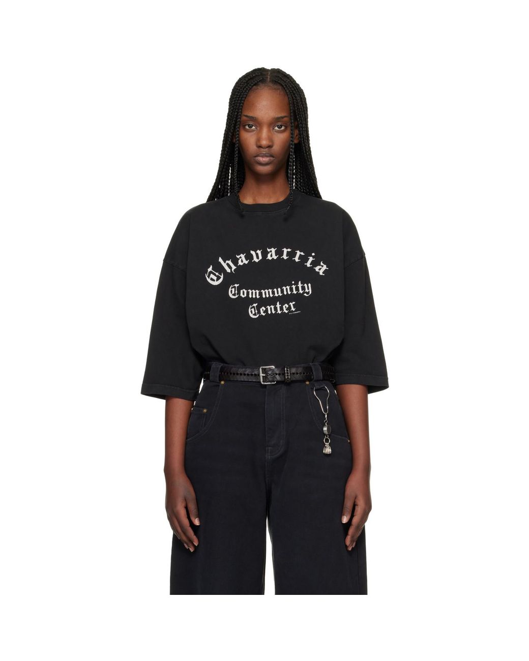 Willy Chavarria Black 'Chavarria Community Center' Buffalo T-Shirt