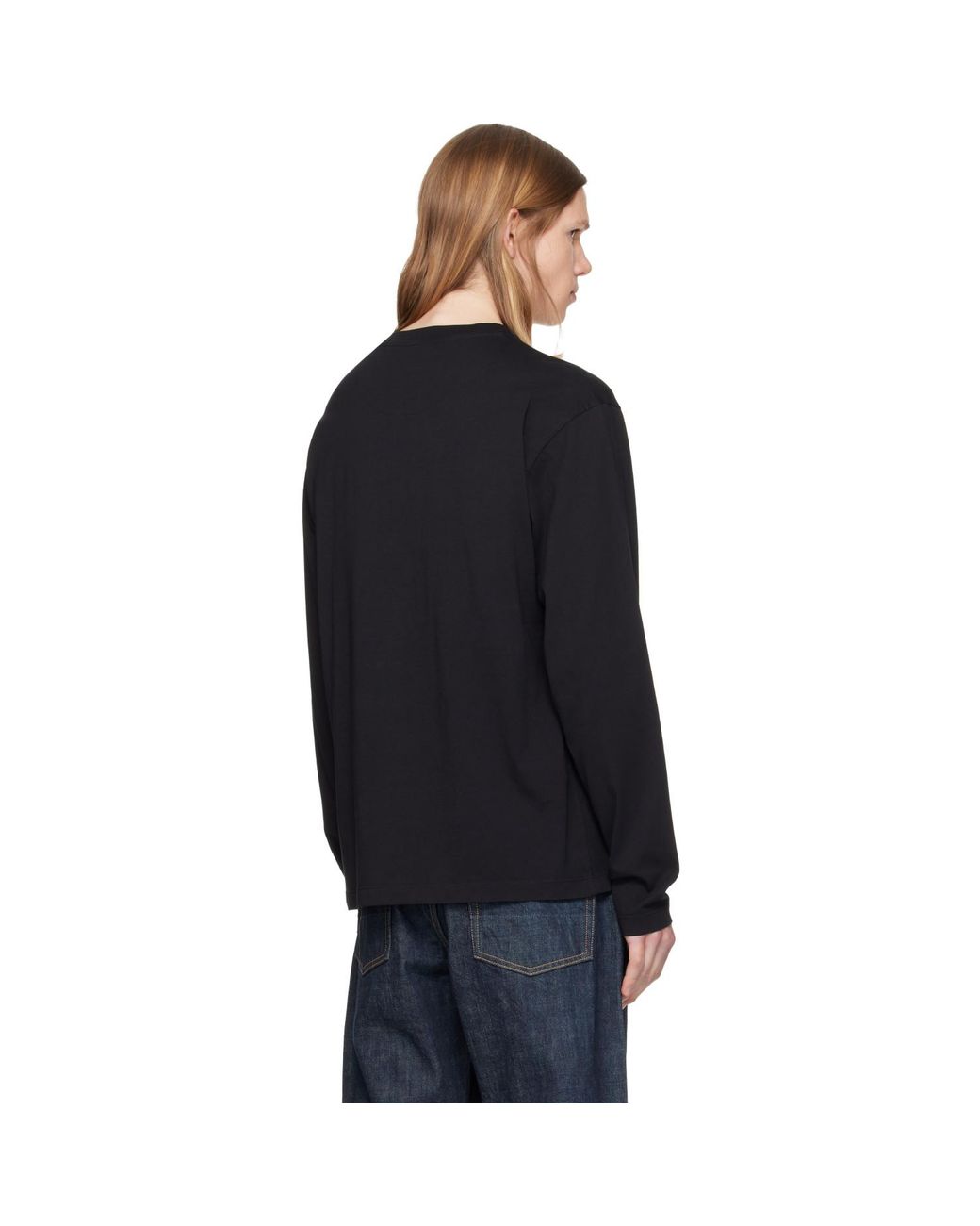 Jil Sander Black Three-Pack Long-Sleeved T-Shirts for men