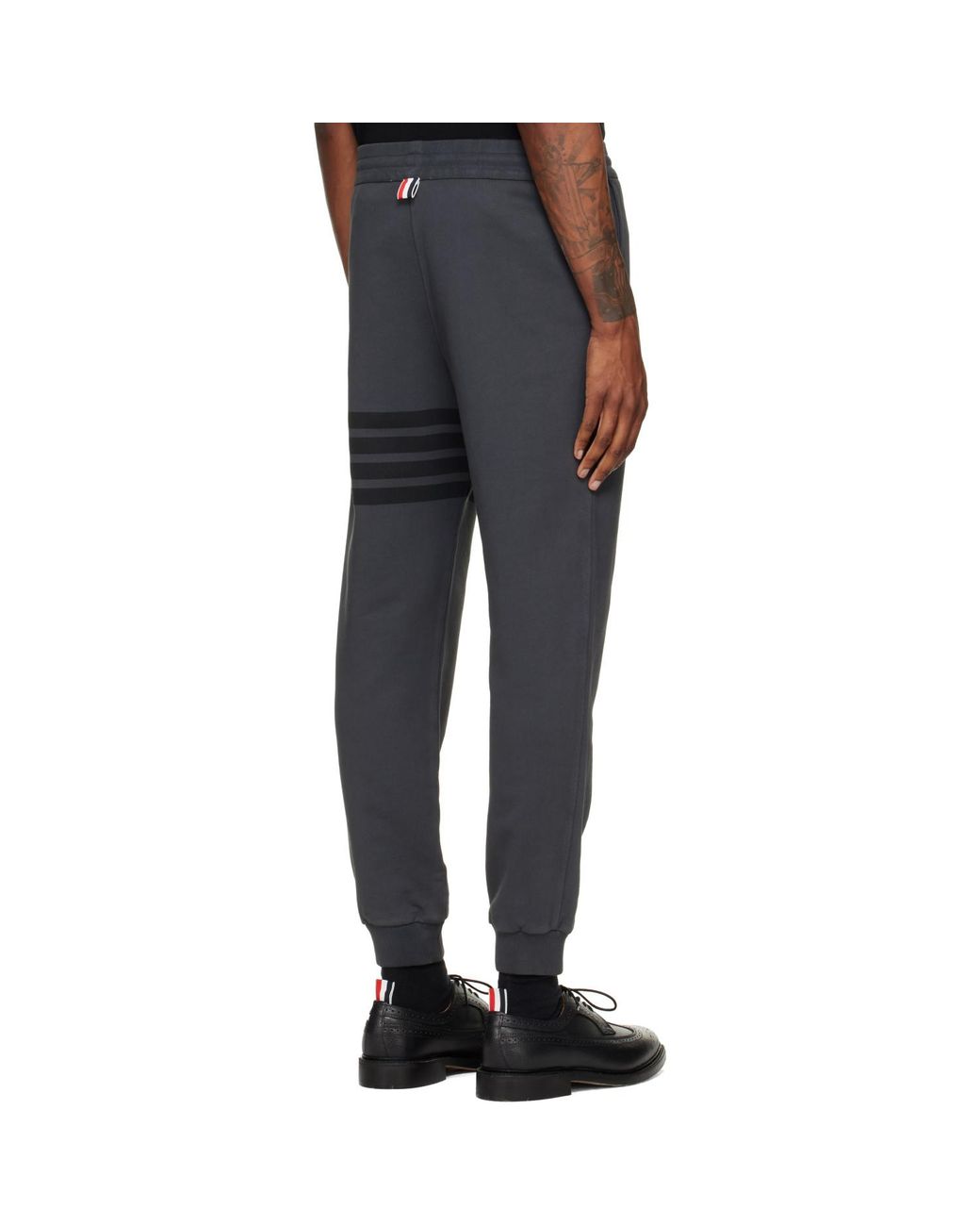 Thom Browne Blue Solid Loopback 4-Bar Sweatpants for men