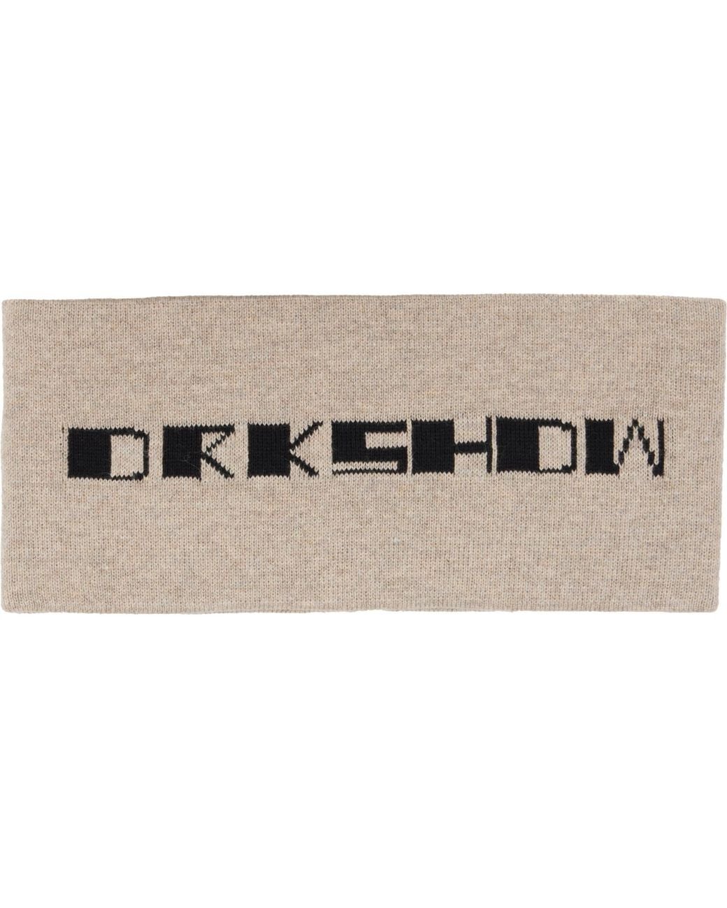 Rick Owens Natural Tower Cotton Knit Headband
