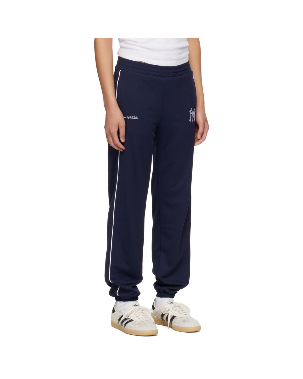 Sporty & Rich Blue Heritage Yankees Serif 90S Elio Lounge Pants
