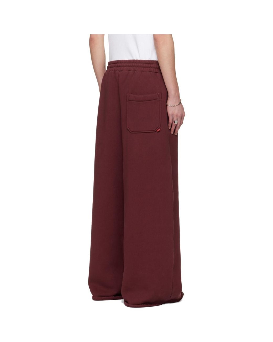Lu'u Dan Red Bruce Lee X Lựu Đạn Burgundy Gym Sweatpants for men