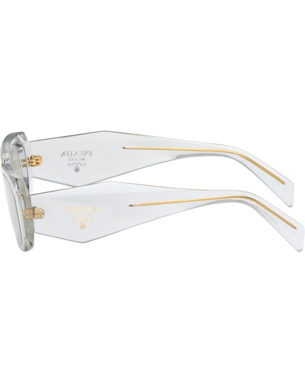 Prada Black Symbole Rectangle Acetate Sunglasses