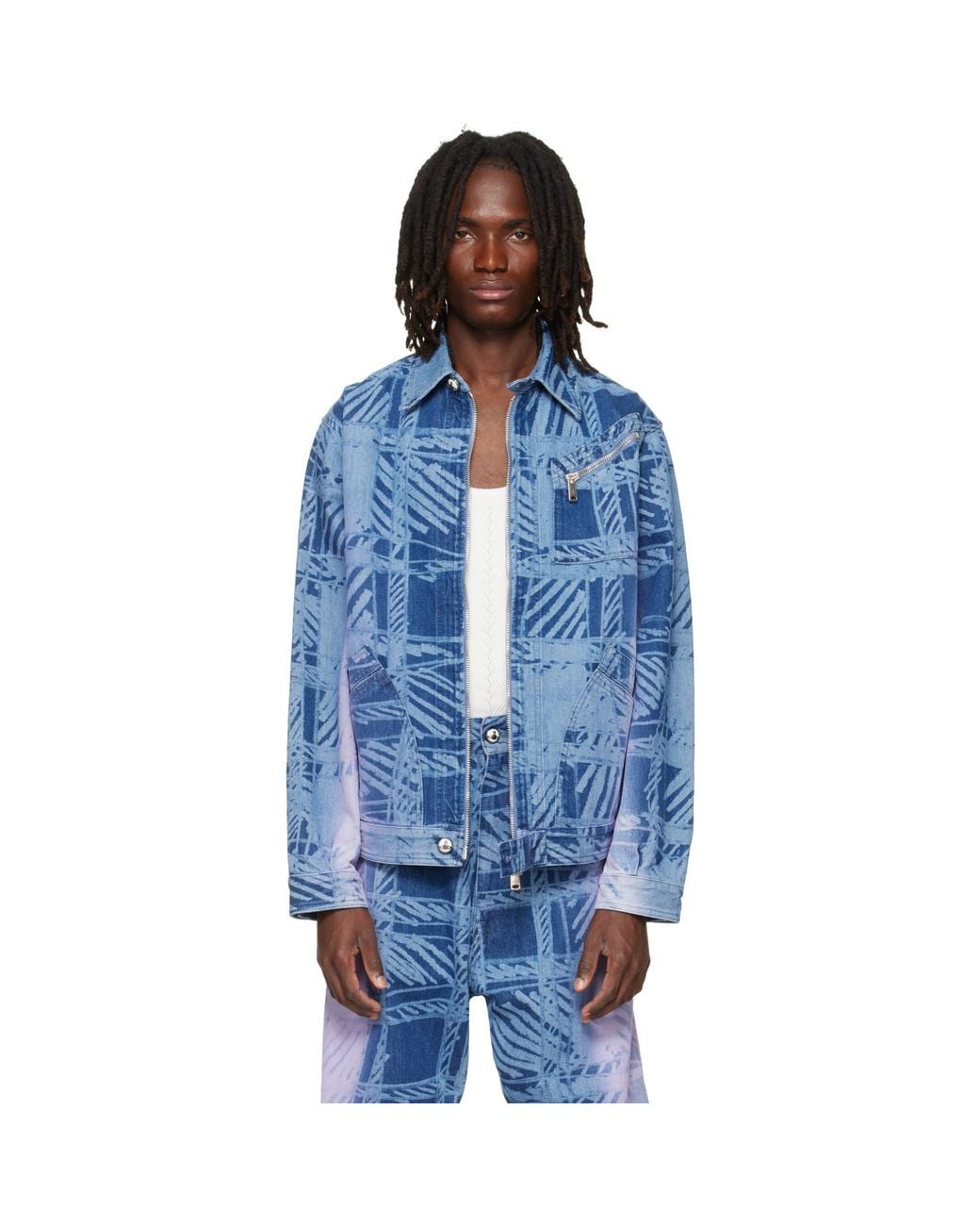 Vivienne Westwood Blue Piranha Denim Jacket for men