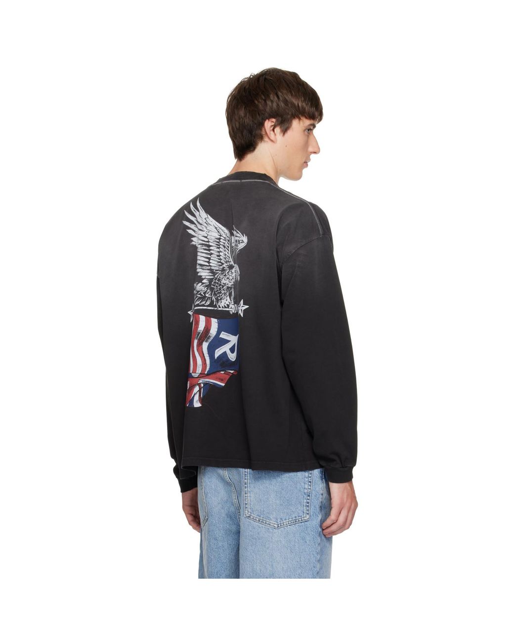 Represent Black Eagle Long Sleeve T-Shirt for men