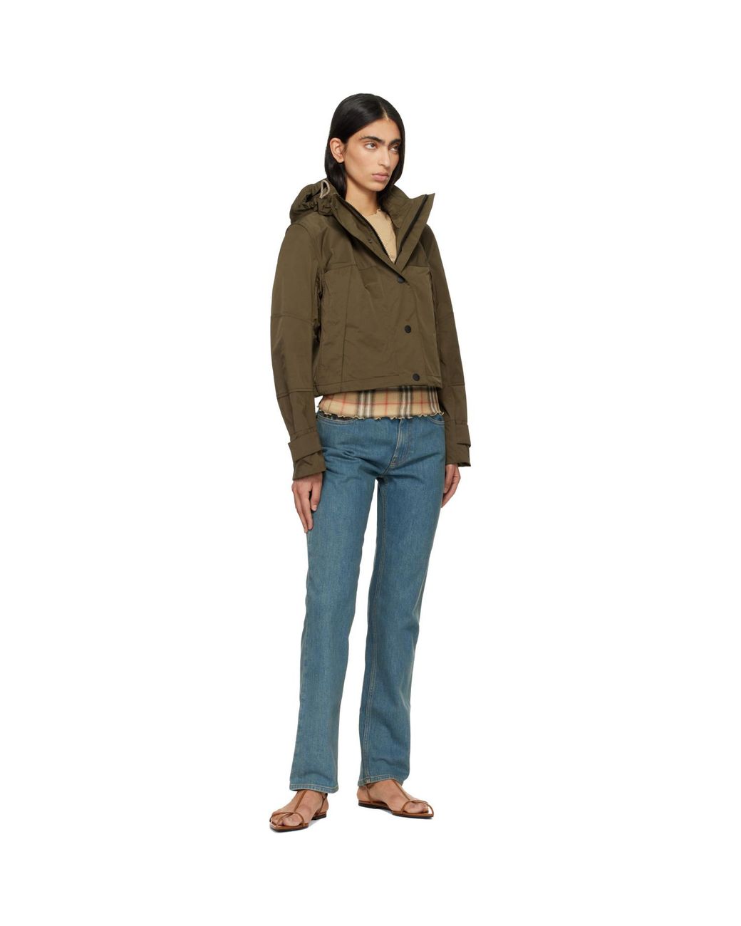 Burberry Black Khaki Nylon Jacket