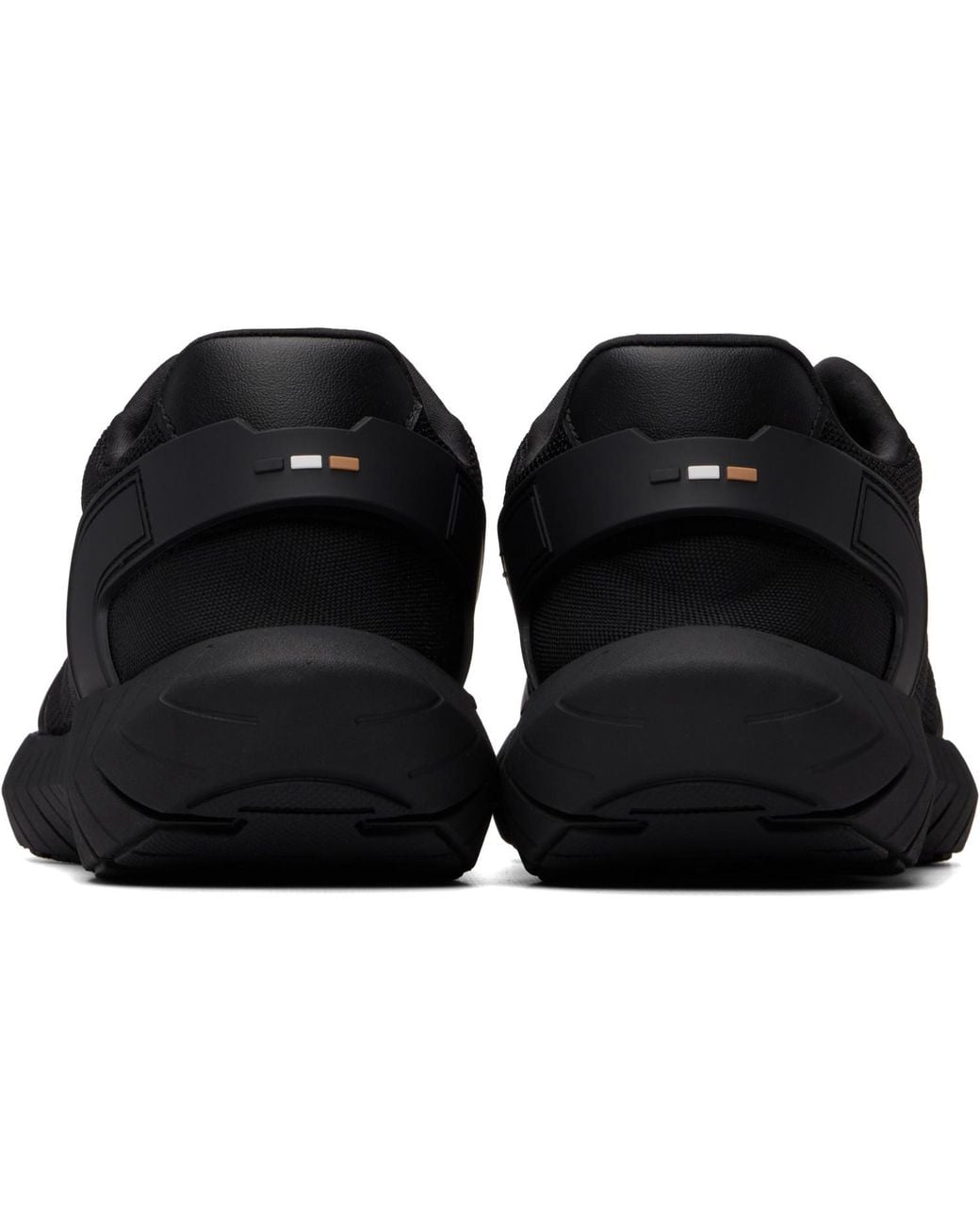 Boss Black Leather Trims Running Sneakers for men
