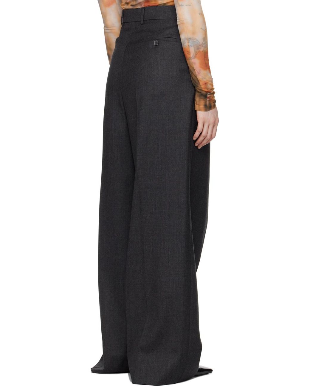 Acne Studios グレー ラップパンツ ブラック | Lyst