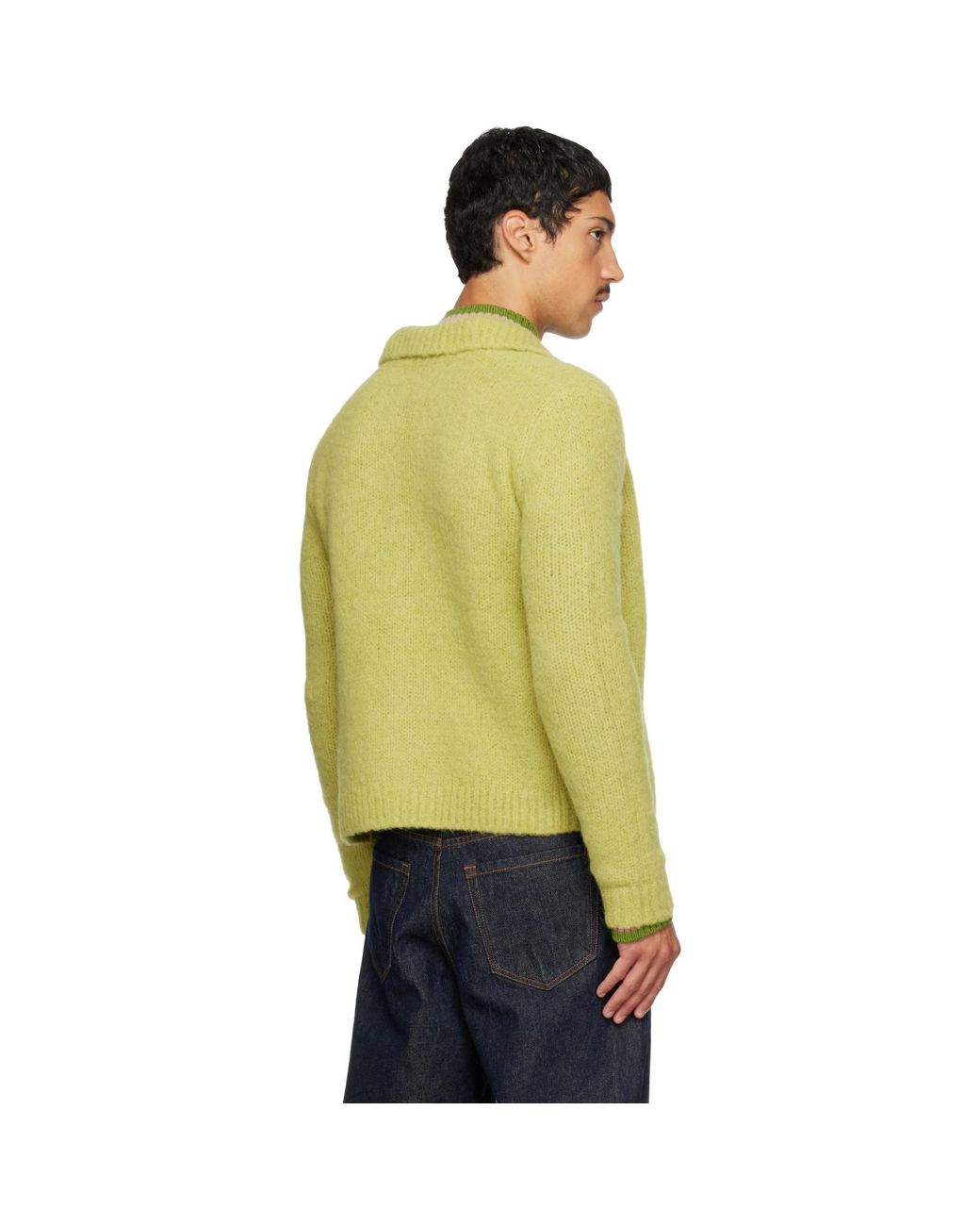 Dries Van Noten Metallic Alpaca Cardigan for men