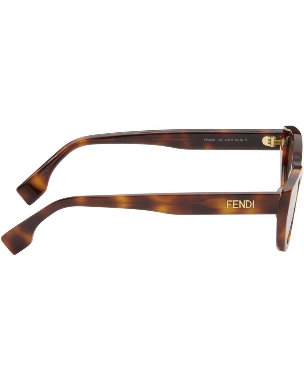 Fendi Brown Lettering Sunglasses