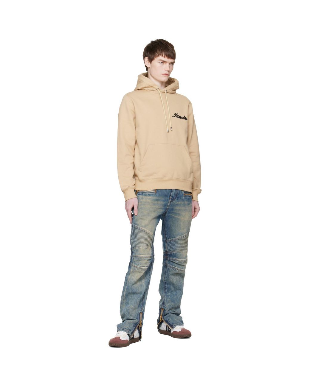 Lanvin Blue Tan Ribbon' Hoodie for men