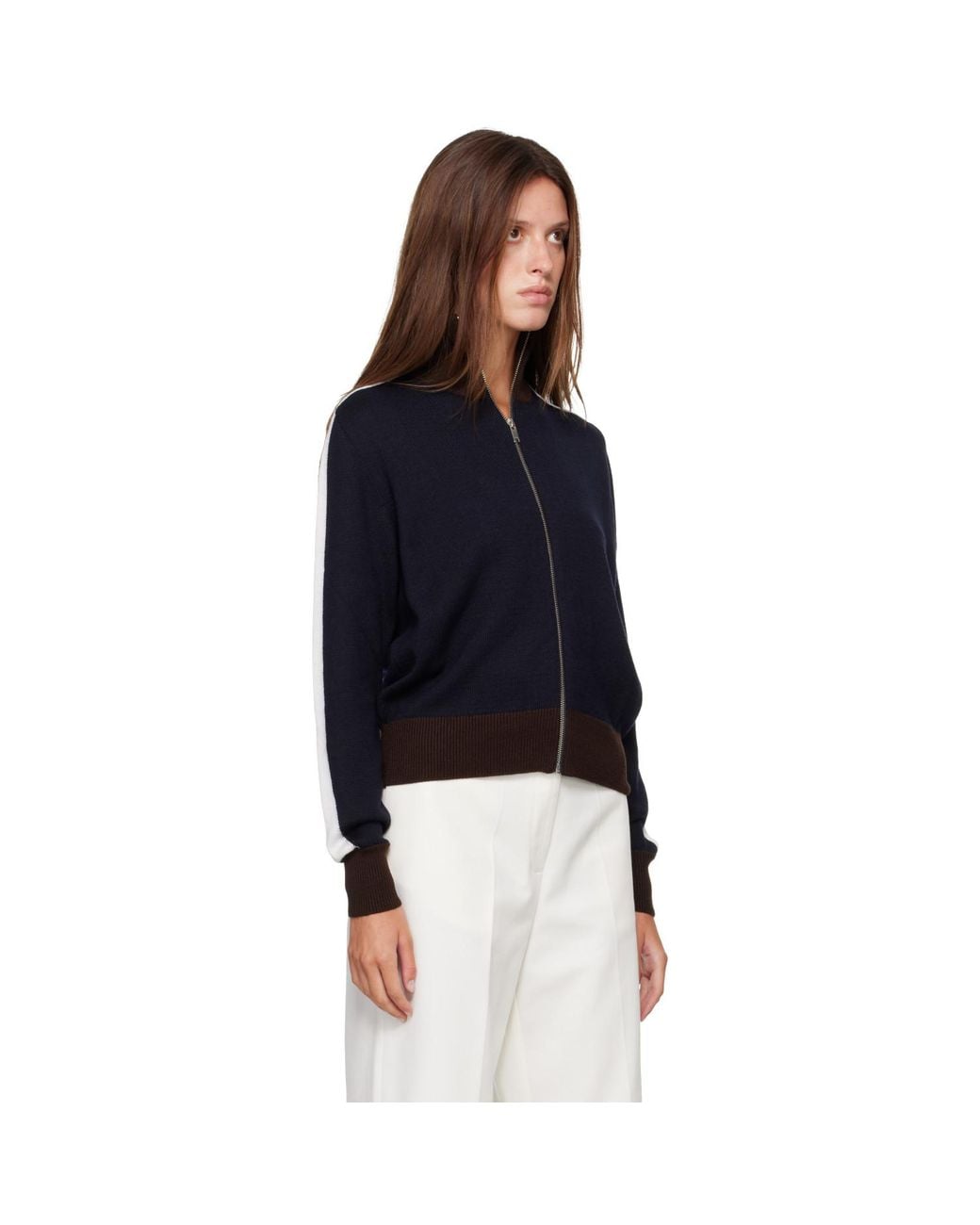 Cordera Blue Extrafine Merino Wool Sporty Cardigan