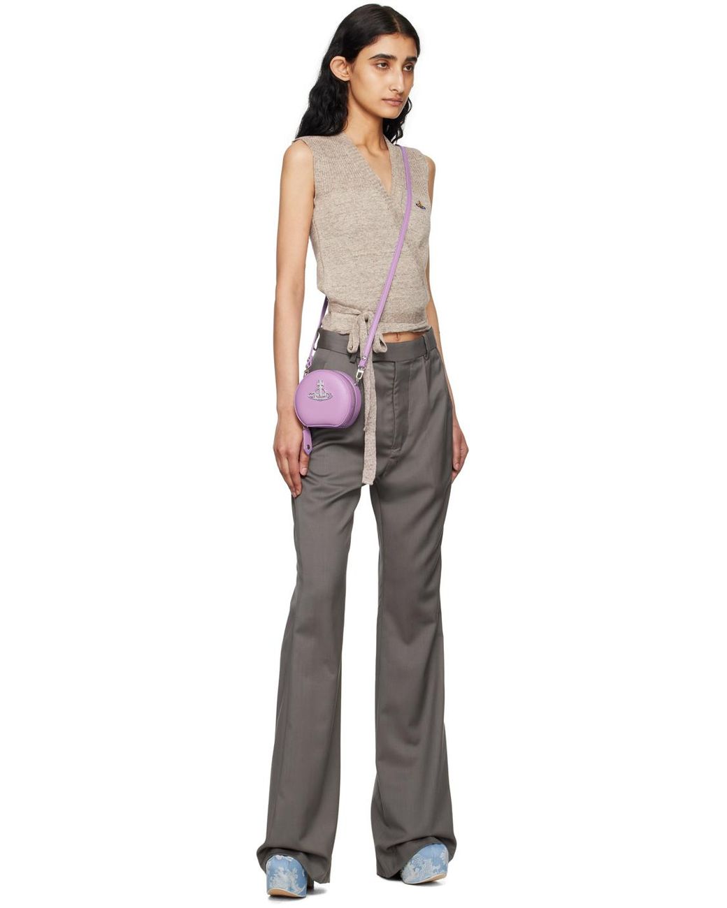 Vivienne Westwood Re-Vegan Mini Round Crossbody Bag in