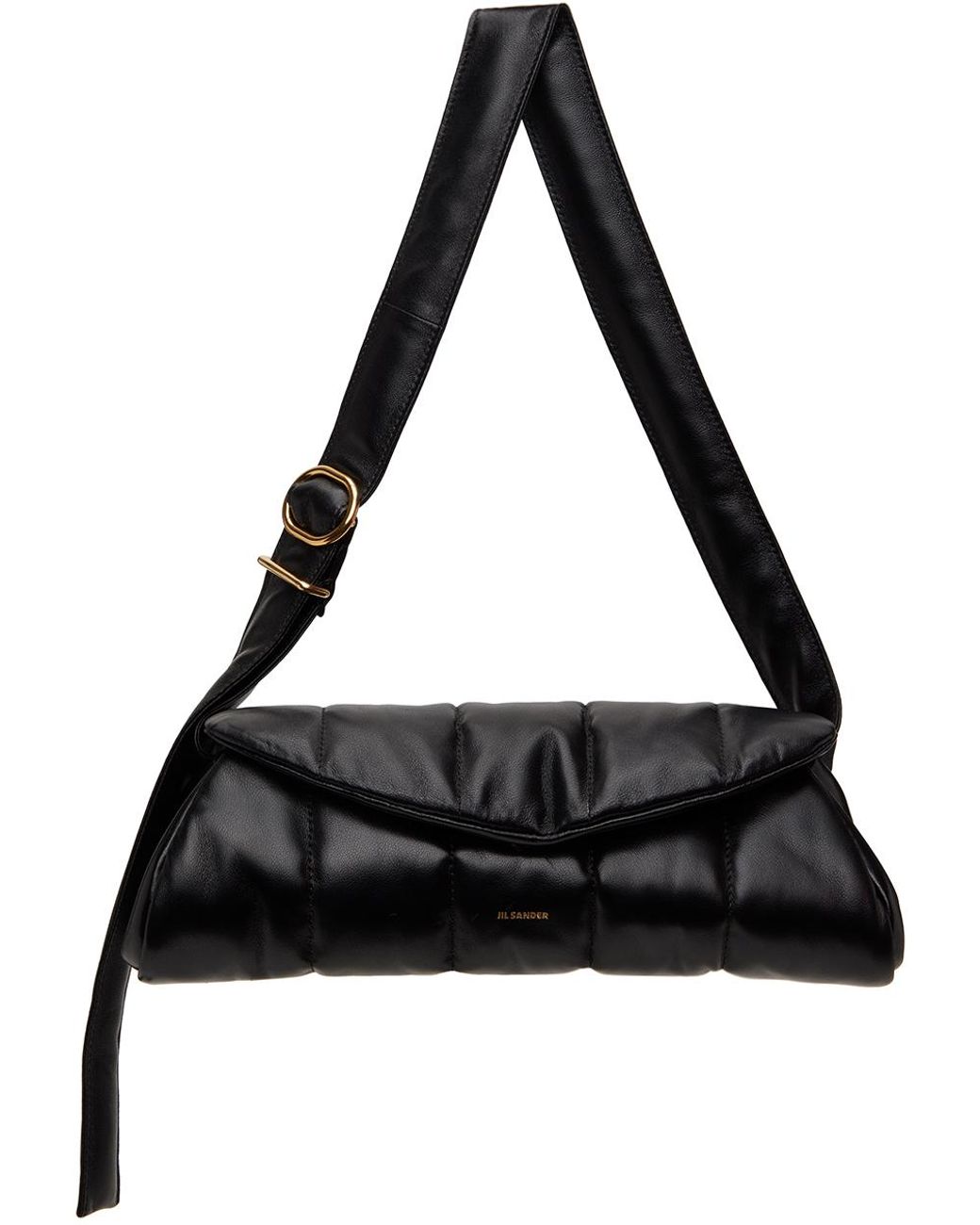 Jil Sander Black Cannolo Grande Padded Bag | Lyst 