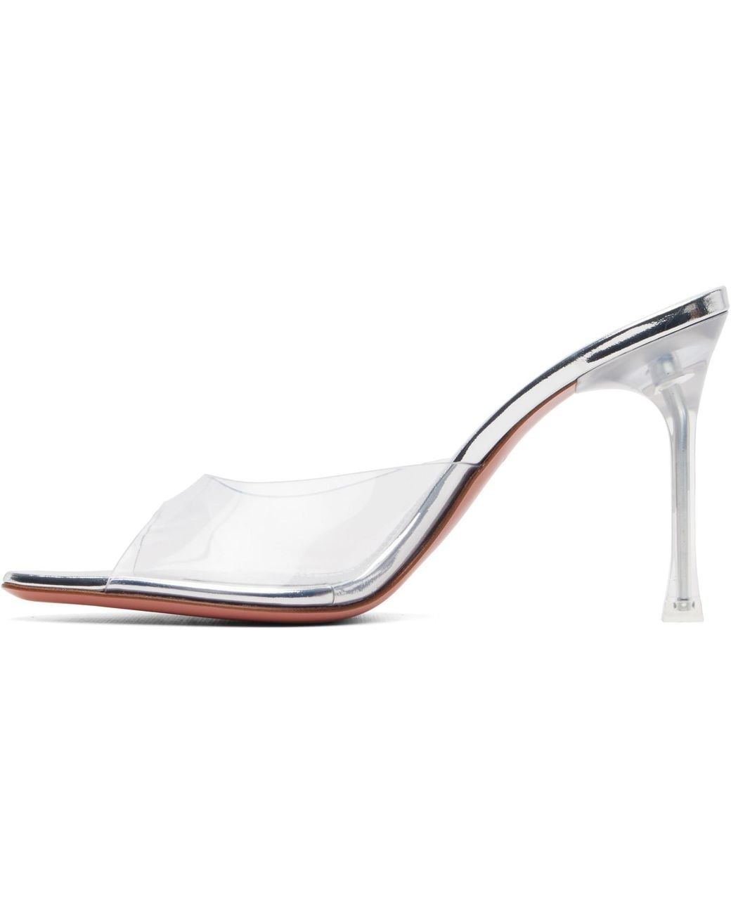 AMINA MUADDI White Alexa Glass Slipper 95 Heeled Sandals