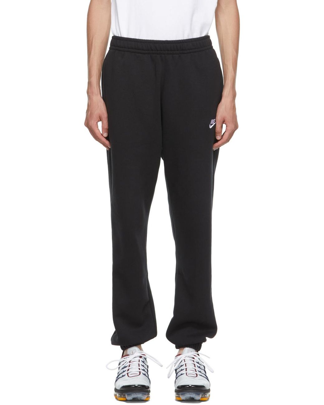 Nike Cotton Black Sportswear Club Lounge Pants for Men - Lyst