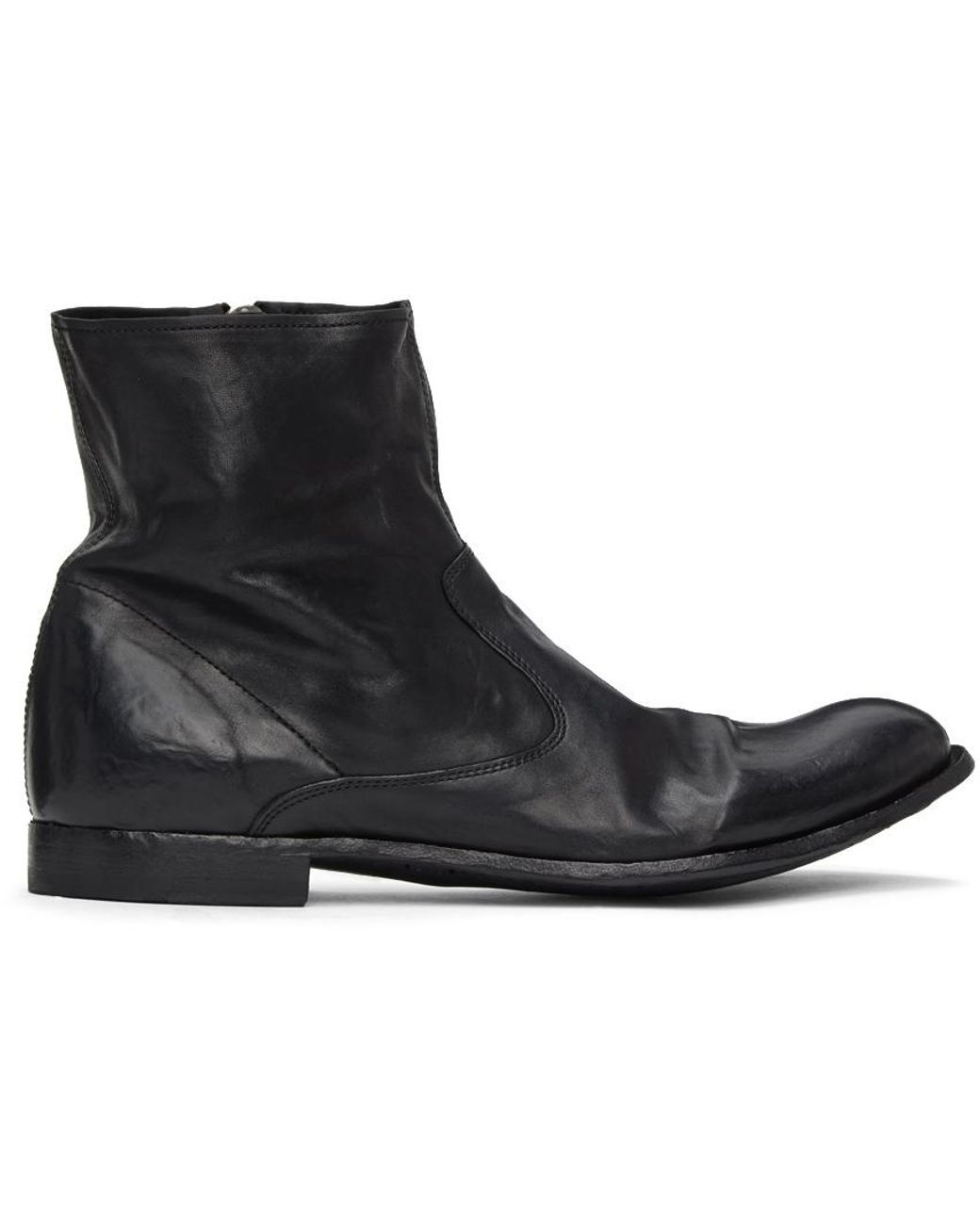 Officine Creative Leather Black Stereo 2 Boots for Men | Lyst