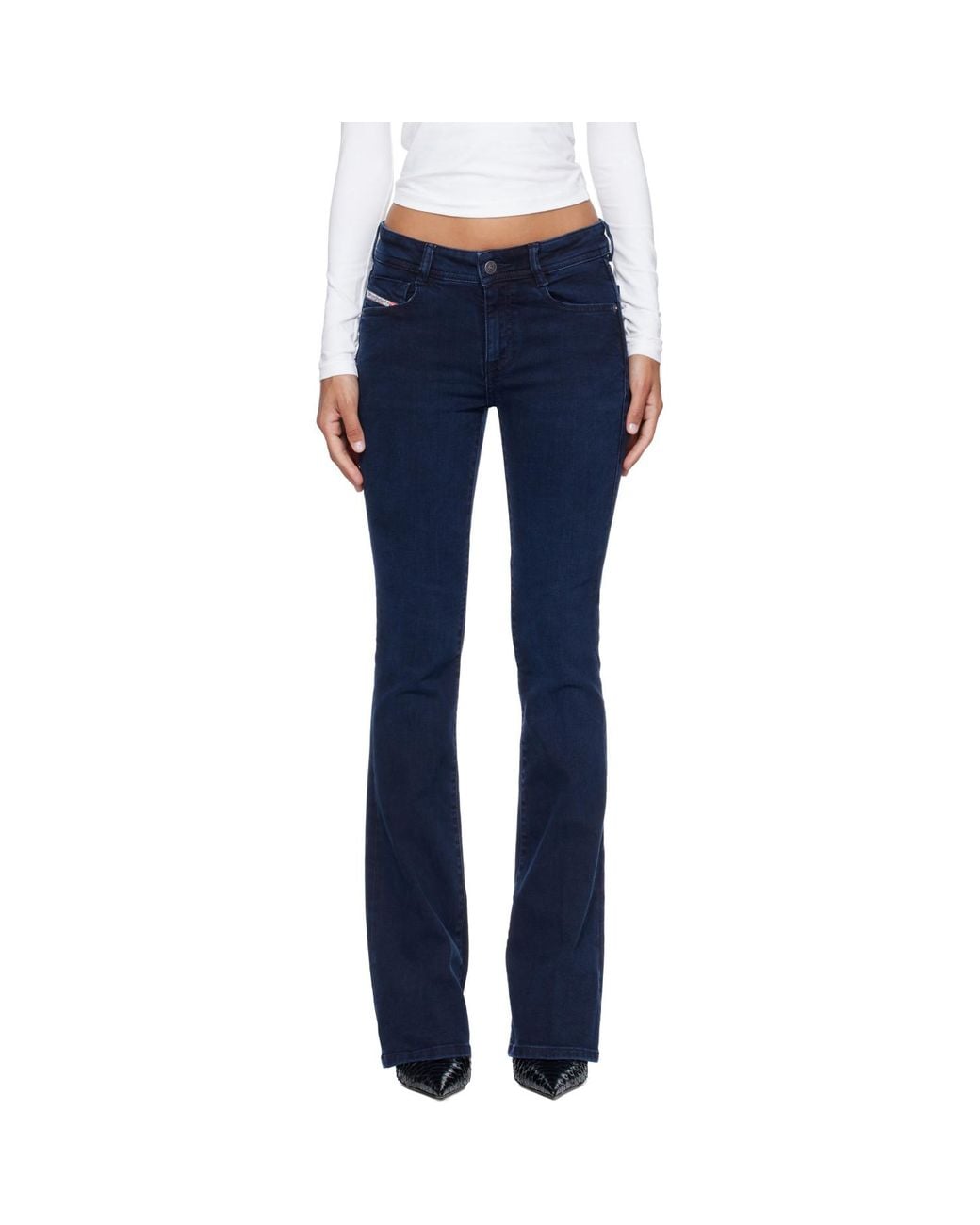 DIESEL Blue Bootcut Low Waist 1969 D-Ebbey Jeans