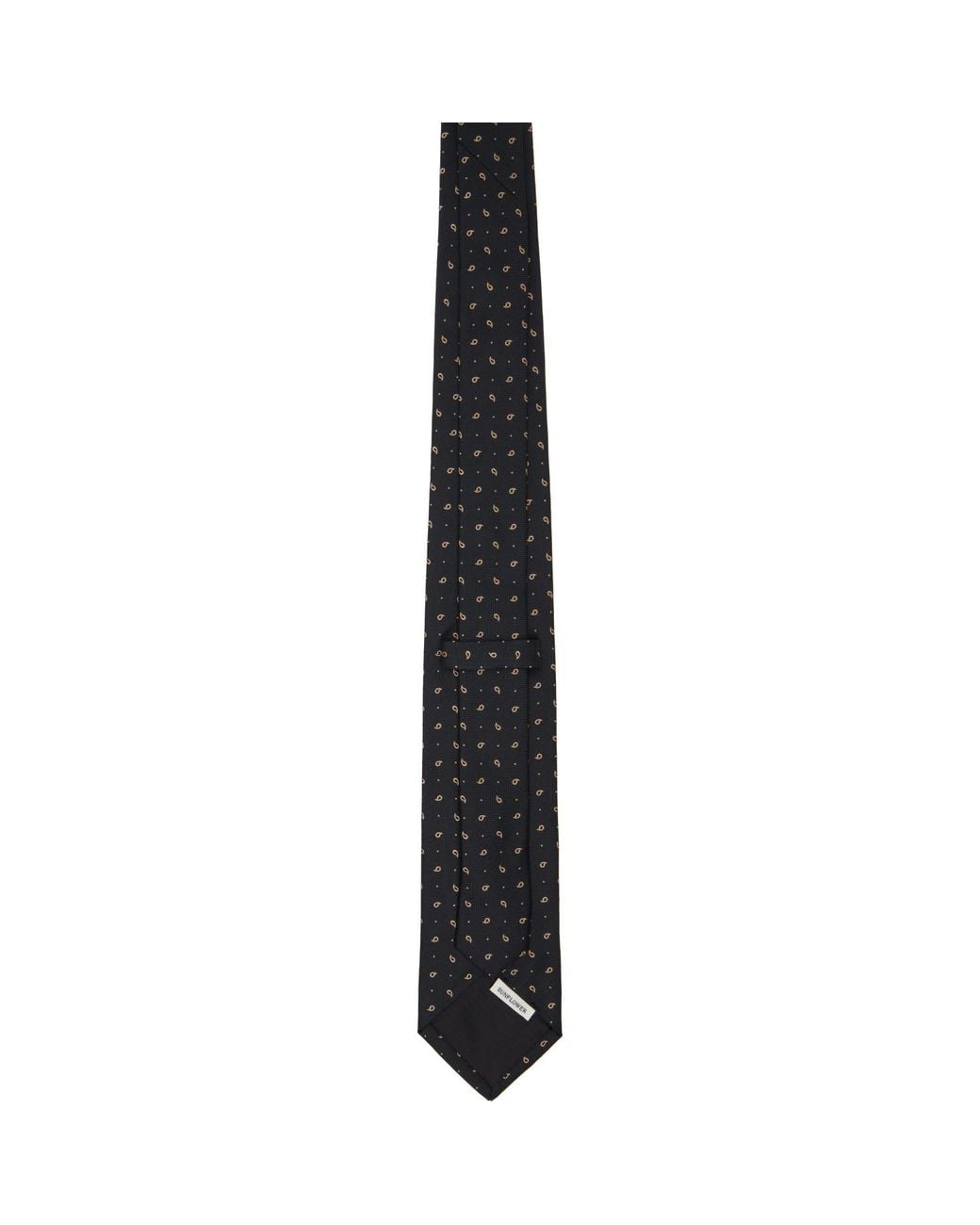 sunflower Black Silk Tie for men