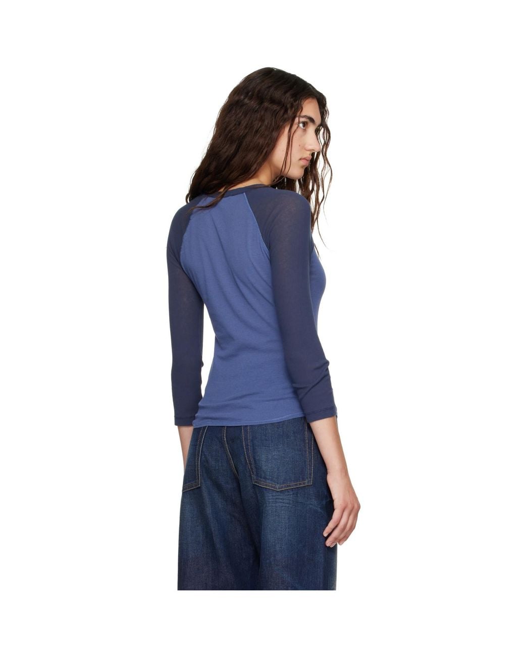 Acne Blue Logo Jersey T-Shirt