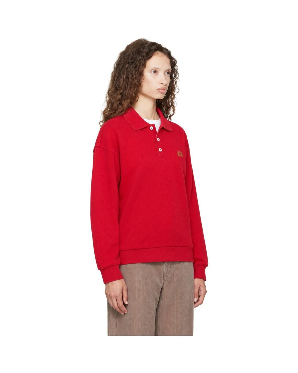 DUNST Leather Logo Collared Polo
