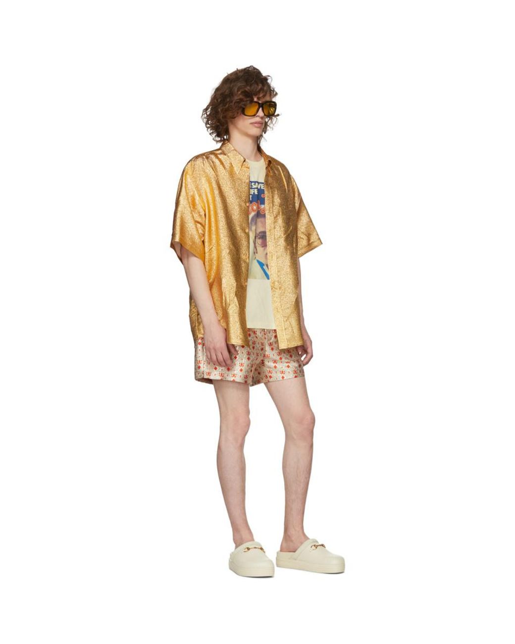 Lurex shirt gold 2025