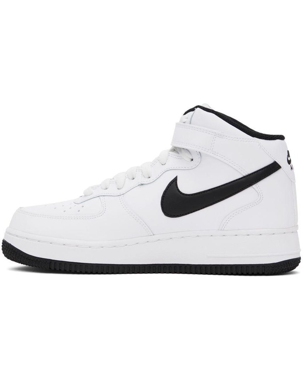 Nike White & Black Air Force 1 '07 Sneakers for Men | Lyst